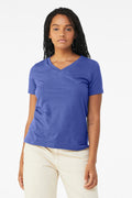 BELLA+CANVAS® Women's Relaxed Heather CVC V-Neck Tee BC6405CVC
