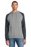 District® Young Mens Lightweight Fleece Raglan Hoodie.  DT196