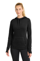 Sport-Tek ® Women's PosiCharge ® Tri-Blend Wicking Fleece Hooded Pullover. LST296