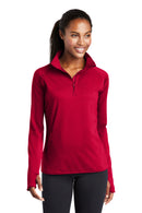 Sport-Tek® Women's Sport-Wick® Stretch 1/4-Zip Pullover. LST850