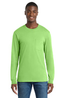 Port & Co™ Long Sleeve Essential Pocket Tee.  PC61LSP