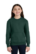 Port & Co™ Youth Core Fleece Crewneck Pocket Sweatshirt PC78YPKT