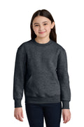 Port & Co™ Youth Core Fleece Crewneck Pocket Sweatshirt PC78YPKT