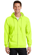 Port & Co™ Essential Fleece Full-Zip Hooded Sweatshirt.  PC90ZH