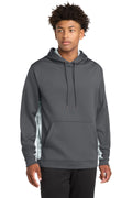 Sport-Tek® Sport-Wick® CamoHex Fleece Colorblock Hooded Pullover. ST239