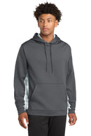 Sport-Tek® Sport-Wick® CamoHex Fleece Colorblock Hooded Pullover. ST239