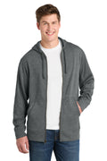 Sport-Tek ® PosiCharge ® Tri-Blend Wicking Fleece Full-Zip Hooded Jacket ST293