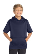 Sport-Tek ® Youth Sport-Wick ® Fleece Short Sleeve Hooded Pullover. YST251