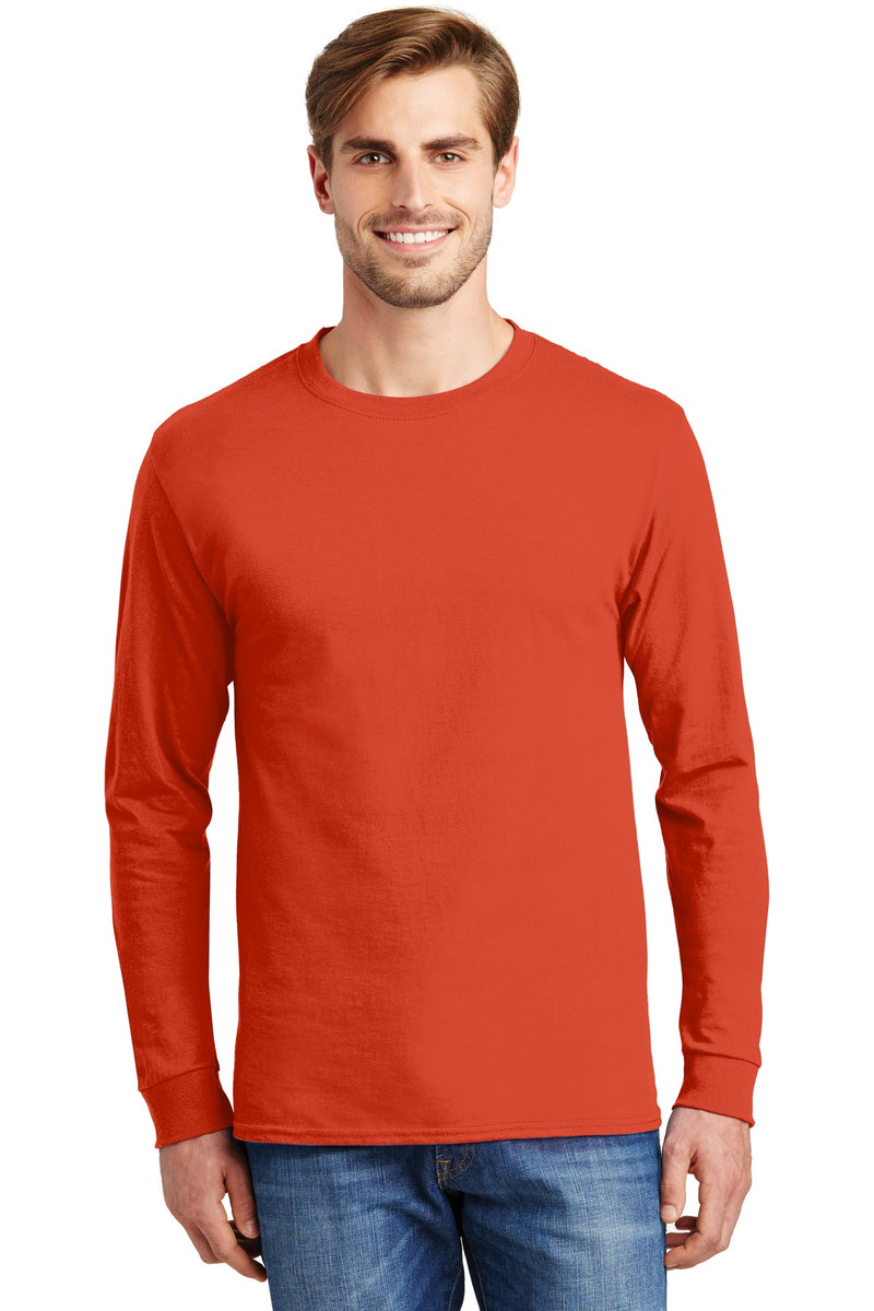 Hanes® - Authentic 100% Cotton Long Sleeve T-Shirt.  5586