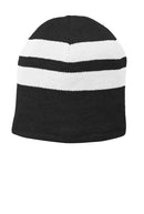 Port & Co™ Fleece-Lined Striped Beanie Cap. C922