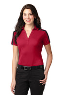 Port Authority® Women's Silk Touch™ Performance Colorblock Stripe Polo. L547
