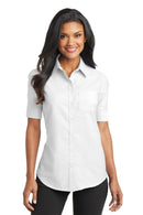 Port Authority® Women's Short Sleeve SuperPro™ Oxford Shirt. L659