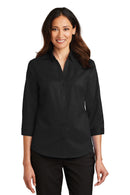Port Authority® Women's 3/4-Sleeve SuperPro™ Twill Shirt. L665