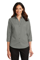 Port Authority® Women's 3/4-Sleeve SuperPro™ Twill Shirt. L665