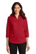 Port Authority® Women's 3/4-Sleeve SuperPro™ Twill Shirt. L665