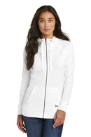 New Era® Women's Sueded Cotton Blend Full-Zip Hoodie. LNEA122