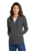 Port & Co™ Women's Core Fleece Full-Zip Hooded Sweatshirt. LPC78ZH