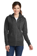 Port & Co™ Women's Core Fleece Full-Zip Hooded Sweatshirt. LPC78ZH