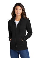 Port & Co™ Women's Core Fleece Full-Zip Hooded Sweatshirt. LPC78ZH