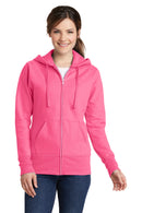 Port & Co™ Women's Core Fleece Full-Zip Hooded Sweatshirt. LPC78ZH