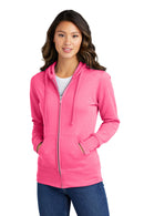 Port & Co™ Women's Core Fleece Full-Zip Hooded Sweatshirt. LPC78ZH