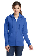 Port & Co™ Women's Core Fleece Full-Zip Hooded Sweatshirt. LPC78ZH