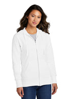 Port & Co™ Women's Core Fleece Full-Zip Hooded Sweatshirt. LPC78ZH