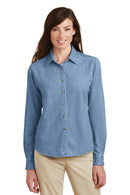Port & Co™ Women's Long Sleeve Value Denim Shirt.  LSP10