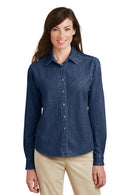 Port & Co™ Women's Long Sleeve Value Denim Shirt.  LSP10