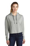 Sport-Tek ® Ladies PosiCharge ® Tri-Blend Wicking Fleece Crop Hooded Pullover LST298