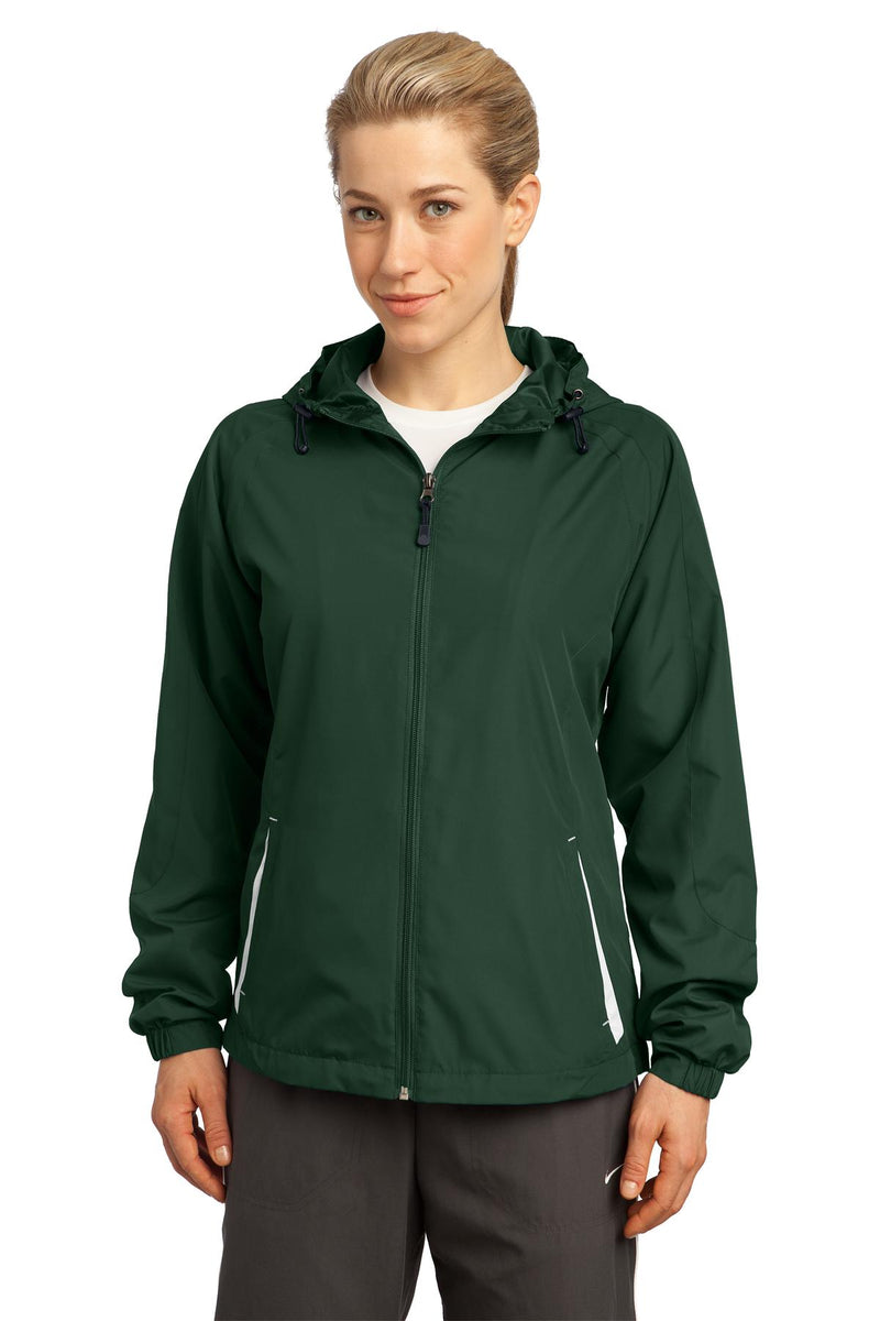 Sport-Tek® Women's Colorblock Hooded Raglan Jacket. LST76