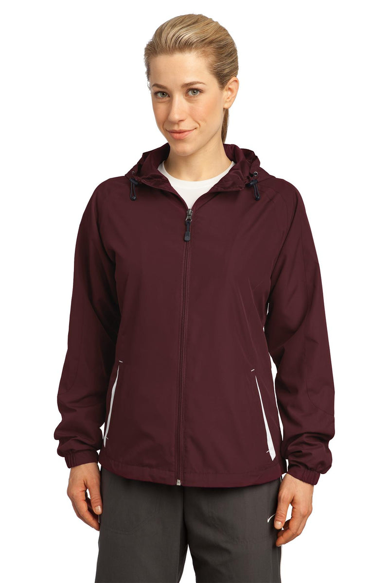 Sport-Tek® Women's Colorblock Hooded Raglan Jacket. LST76
