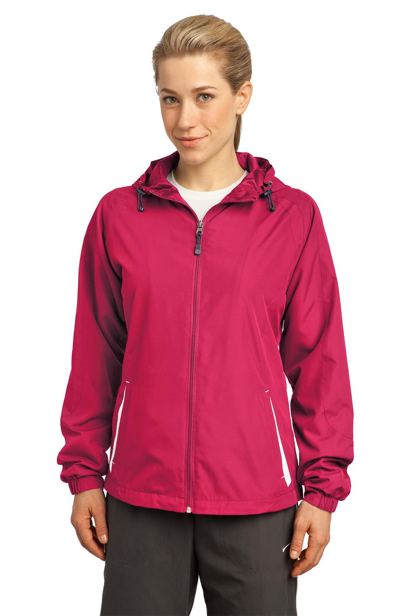 Sport-Tek® Women's Colorblock Hooded Raglan Jacket. LST76