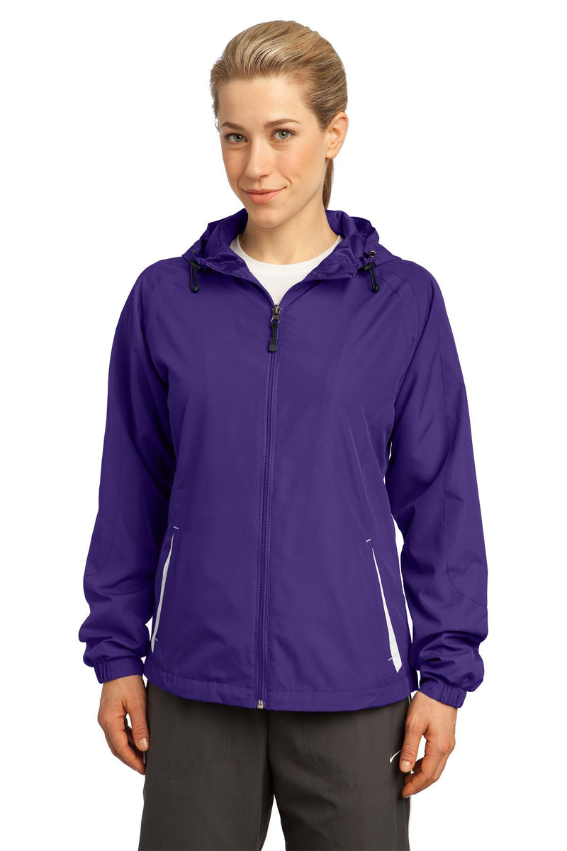 Sport-Tek® Women's Colorblock Hooded Raglan Jacket. LST76