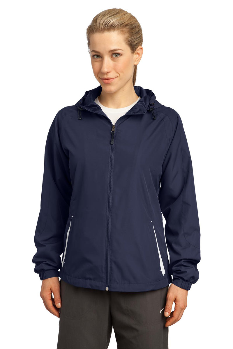 Sport-Tek® Women's Colorblock Hooded Raglan Jacket. LST76