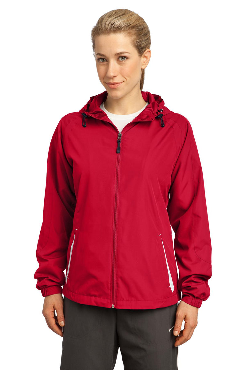 Sport-Tek® Women's Colorblock Hooded Raglan Jacket. LST76