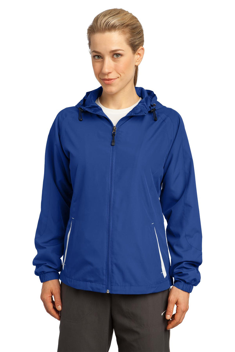Sport-Tek® Women's Colorblock Hooded Raglan Jacket. LST76