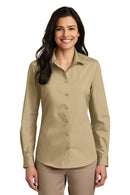 Port Authority® Women's Long Sleeve Carefree Poplin Shirt. LW100