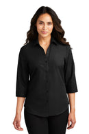 Port Authority® Women's 3/4-Sleeve Carefree Poplin Shirt. LW102